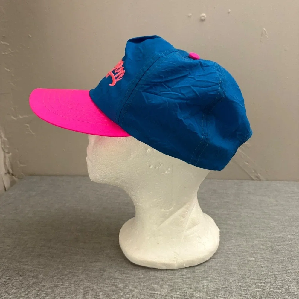 Unbranded Oregon Hat Mens OSFA Blue Pink Vintage 90s Retro‎ Nylon Snapback